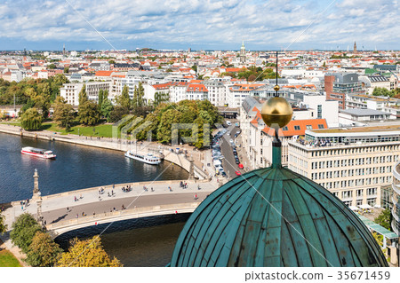 Berlin cityscape with Spree River in september 35671459