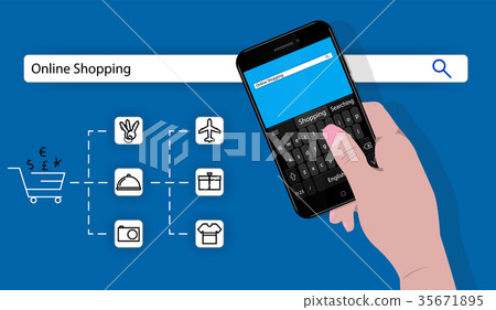 Web search for online shopping by smartphone  35671895