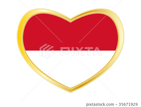 Flag of Indonesia, Monaco, Hesse in heart shape Flag of Indonesia, Monaco, Hesse in heart shape 35671929