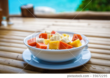 Sweet fruit dessert 35672295