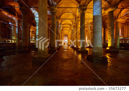 The Basilica Cistern - underground water reservoir The Basilica Cistern - underground water reservoir 35673277