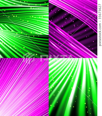 Set of background colourful luminous rays. Vector Set of background colourful luminous rays. Vector 35673627