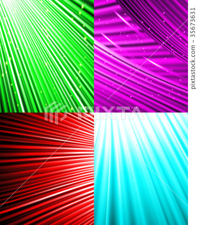 Set of background colourful luminous rays. Vector Set of background colourful luminous rays. Vector 35673631