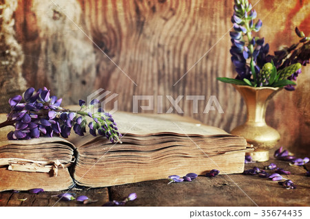 sctrathes effect on photo retro book on wooden sctrathes effect on photo retro book on wooden 35674435