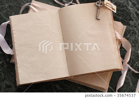 pages opened vintage book on green marble pages opened vintage book on green marble 35674537