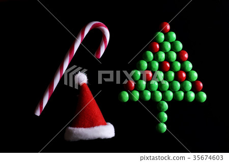 christmas tree shape candy background christmas tree shape candy background 35674603