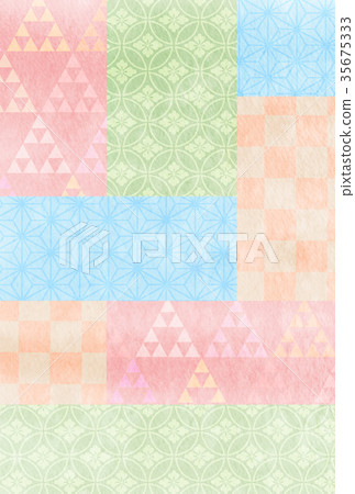 Japanese pattern postcard 35675333