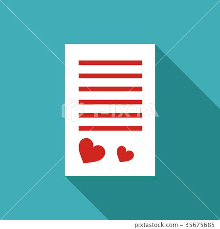 Blank paper with red heart. Free space for your Blank paper with red heart. Free space for your 35675685