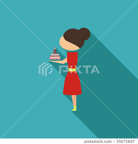 Vector illustration cartoon mother with present Vector illustration cartoon mother with present 35675687