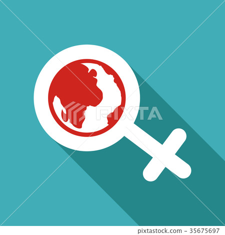 female symbol of the tape. man icon. flat design. female symbol of the tape. man icon. flat design. 35675697