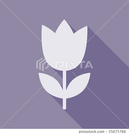 Hello Spring. Wreath of tulips and other flowers 35675766