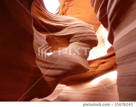 America, Antelope Canyon, female profile rock 35676243