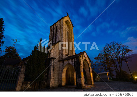 ancient stone church of sapa vietnam ancient stone church of sapa vietnam 35676865