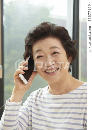 Cellphone, Currency, Elderly 35677169