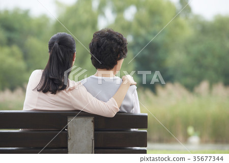 Hug, happiness, mom, daughter 35677344