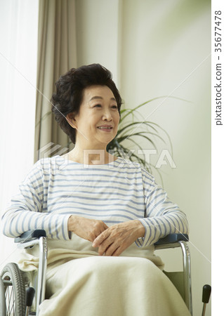 Wheelchair, senior citizen Wheelchair, senior citizen 35677478