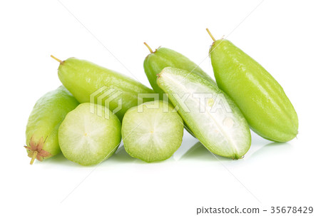 Bilimbi (Averhoa bilimbi Linn.) or cucumber fruit 35678429