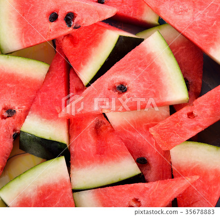 watermelon slice, fresh fruit 35678883