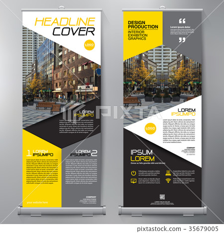 Business Roll Up. Standee Design. Banner Template Business Roll Up. Standee Design. Banner Template 35679005