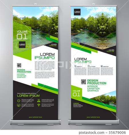 Business Roll Up. Standee Design. Banner Template 35679006