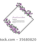 Flower frame of rose. 35680820