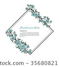 Flower frame of rose. 35680821