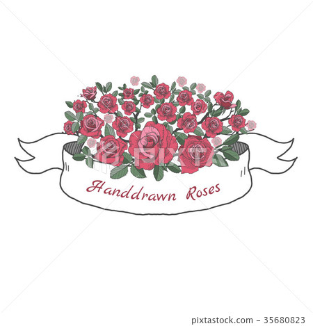 Flower ribbon of rose. Flower ribbon of rose. 35680823