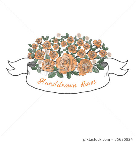 Flower ribbon of rose. 35680824