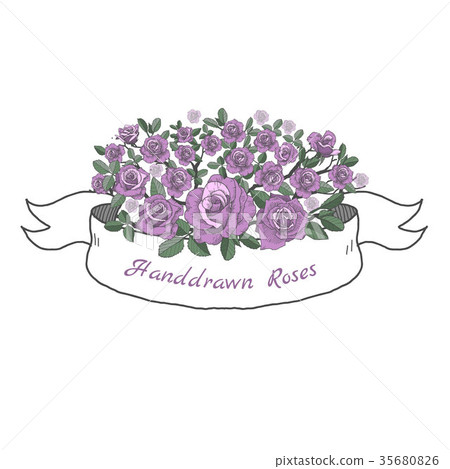 Flower ribbon of rose. Flower ribbon of rose. 35680826