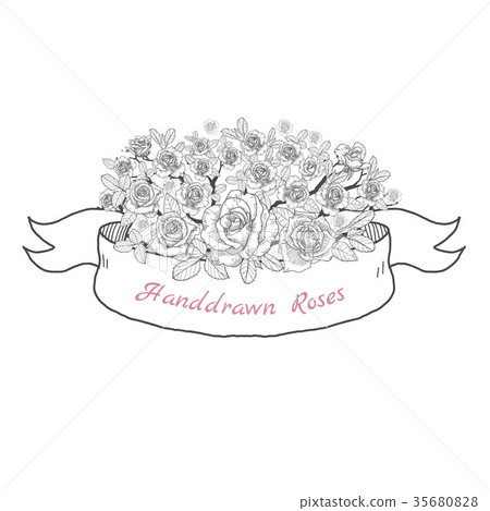 Flower ribbon of rose. 35680828