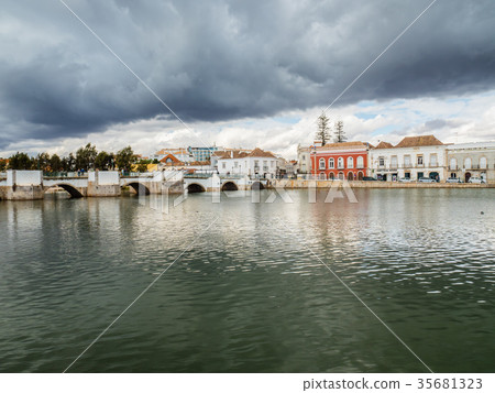 View of Tavira trough Gilao River, Portugal View of Tavira trough Gilao River, Portugal 35681323