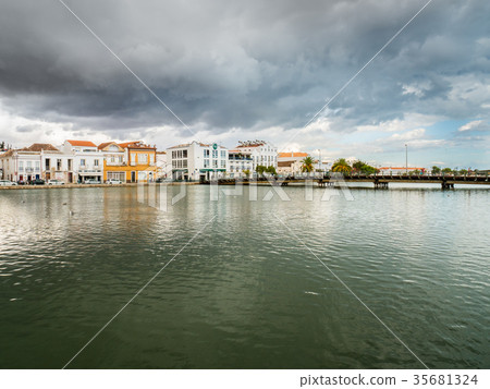 View of Tavira trough Gilao River, Portugal View of Tavira trough Gilao River, Portugal 35681324