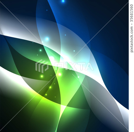 Illuminated neon waves Illuminated neon waves 35681560