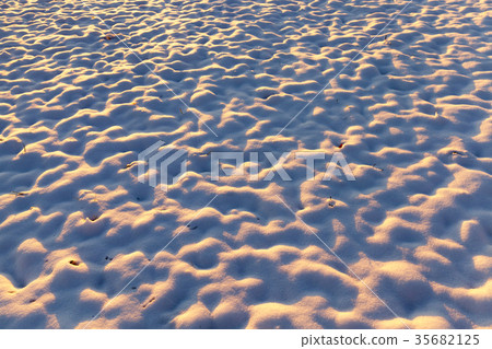 Snow at sunset 35682125