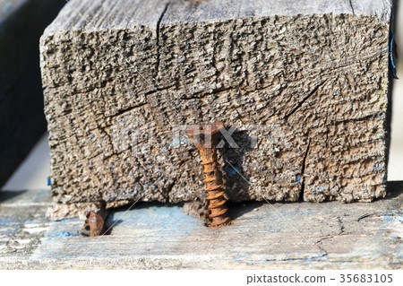 Old wooden boards 35683105