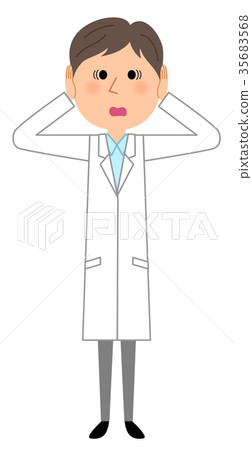 A man in a white coat 35683568