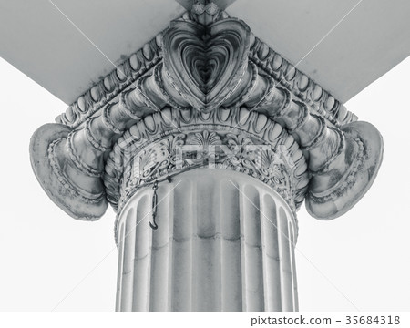 Vintage Old Justice Courthouse Column 35684318