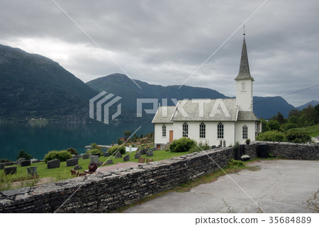 Typical christianity church in Norway 35684889