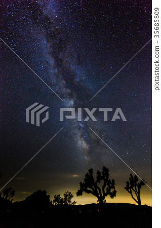 The Milky Way over Joshua Tree National Park 35685809