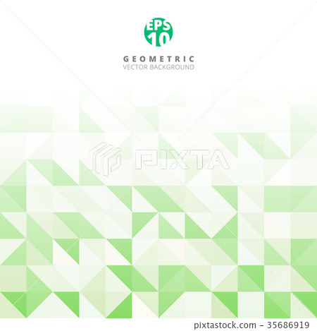 Abstract gray triangle and square in green 35686919