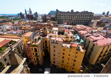 Barcelona - Barrio Gotico from Santa Maria del mar 35686940