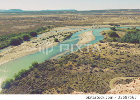 Views of valley of river in Paso de Indios Views of valley of river in Paso de Indios 35687563