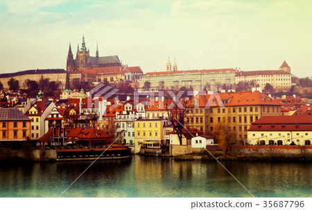 View of Prague Castle, Czechia 35687796