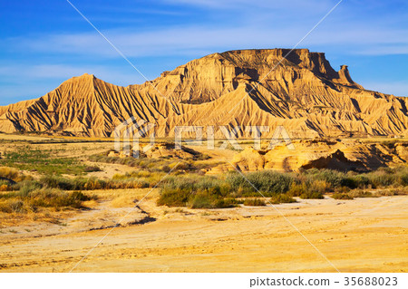 cliff at desert landscape of Navarra 35688023