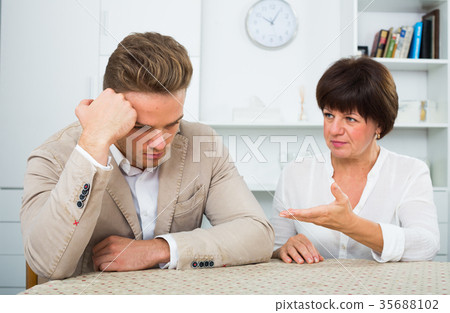 Son turned away from mother Son turned away from mother 35688102