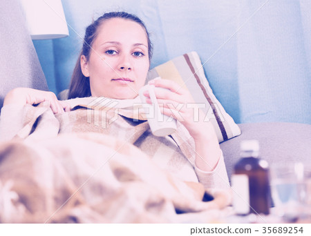 Woman being ill 35689254