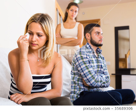 Home conflict among three young adults. 35689306