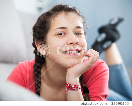 Girl posing playfully 35690393