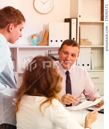 Consultation with school headmaster 35690571