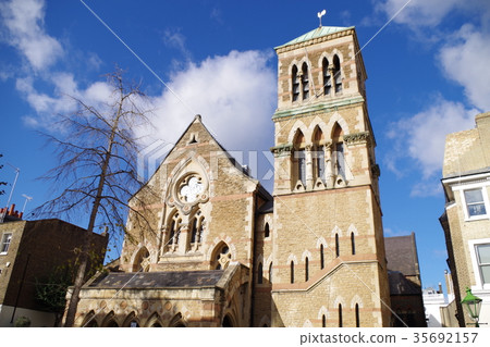 Church and blue sky Church and blue sky 35692157